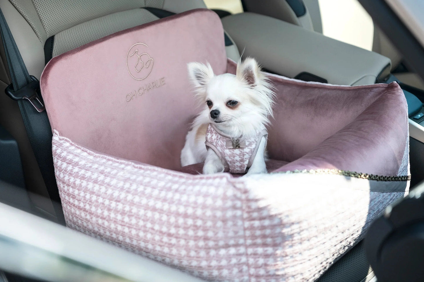 Oh Charlie Dog Car Seat Bed Glamour