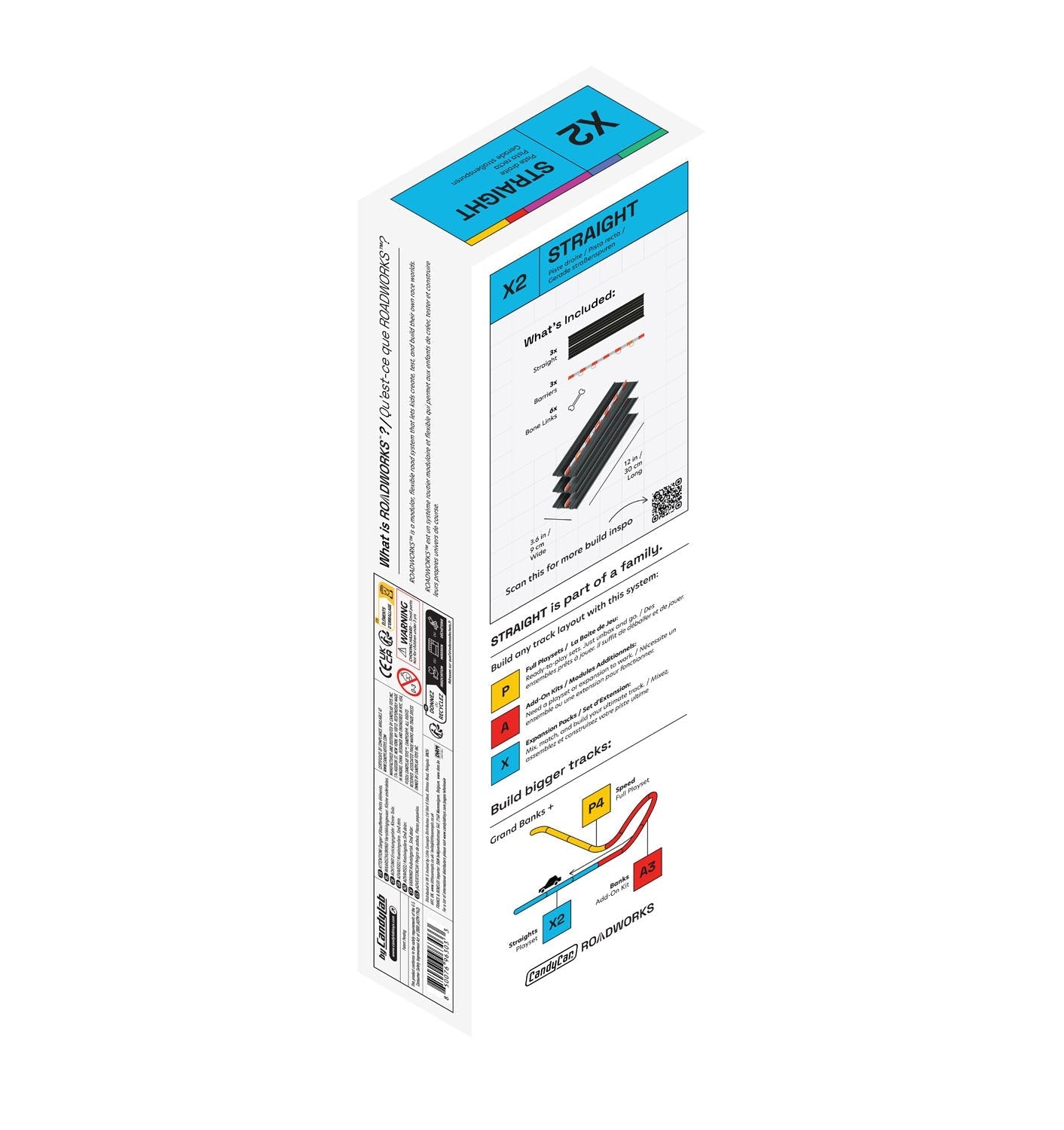 ROADWORKS Straight Track Expansion 3-Pack