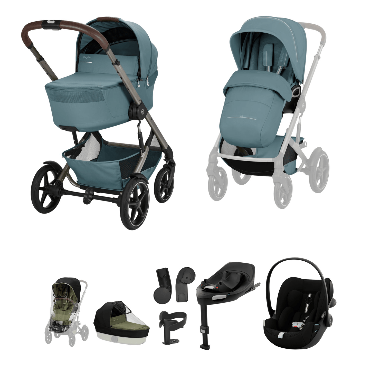 Cybex Talos S Lux (Cloud G3 Plus) Ultimate Travel System - Taupe/Stormy Blue (2026)