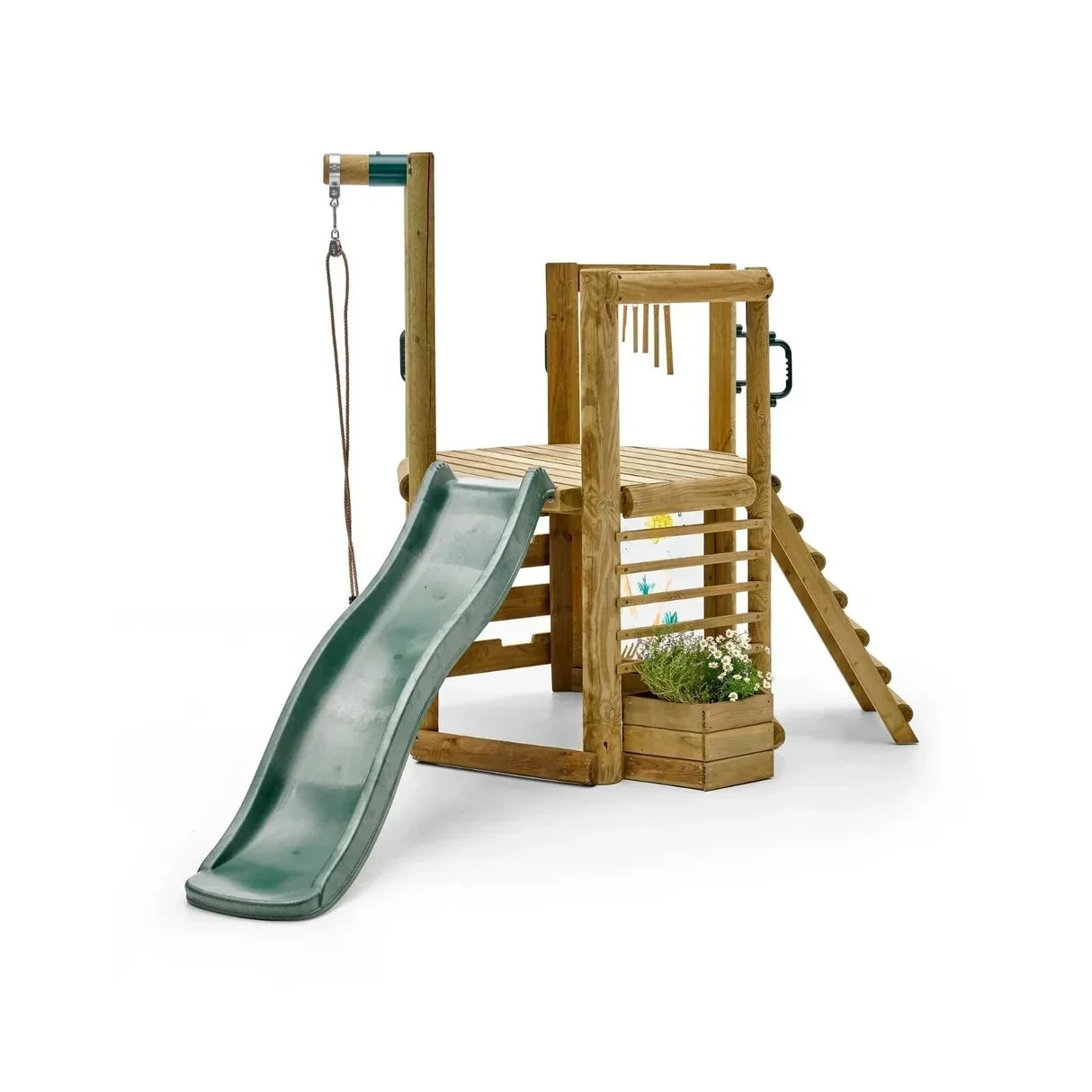 Plum Discovery Woodland Treehouse with Slide & Climbing Wall
