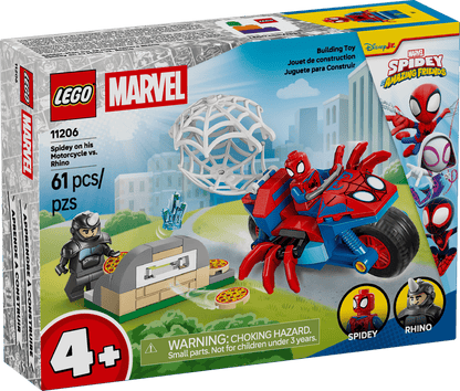 LEGO Marvel Spidey on his Motorcycle vs. Rhino Building Set 11206