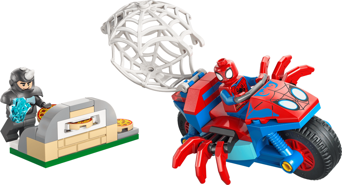 LEGO Marvel Spidey on his Motorcycle vs. Rhino Building Set 11206