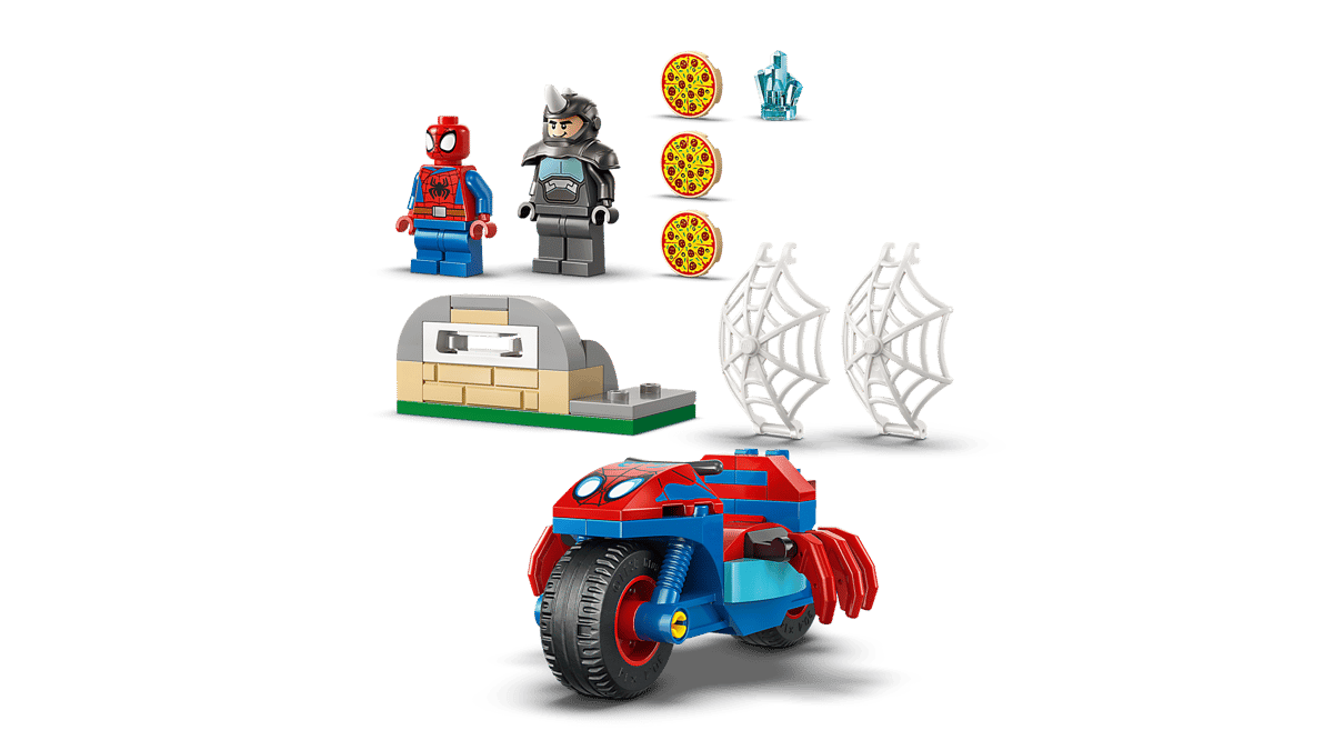 LEGO Marvel Spidey on his Motorcycle vs. Rhino Building Set 11206