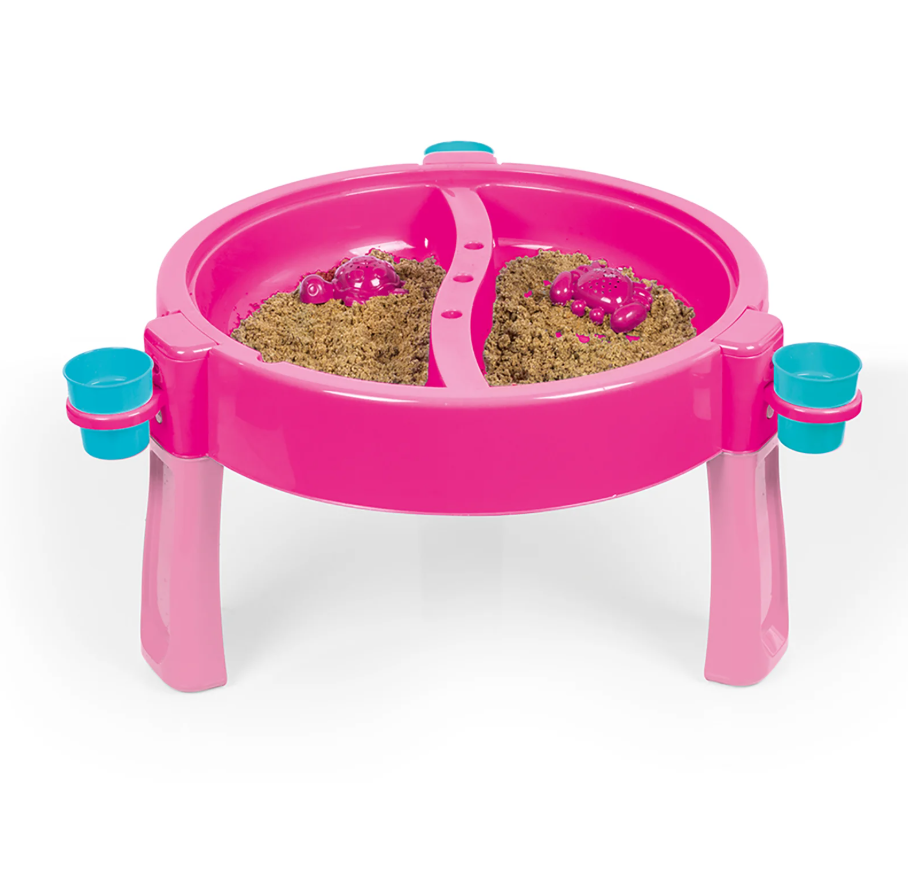 Dolu Playhouse with Fence, Water Slide & Activity Table - Pink