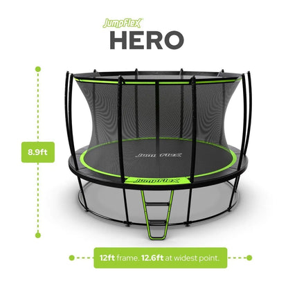 Jumpflex HERO Outdoor Garden Trampoline with Safety Enclosure