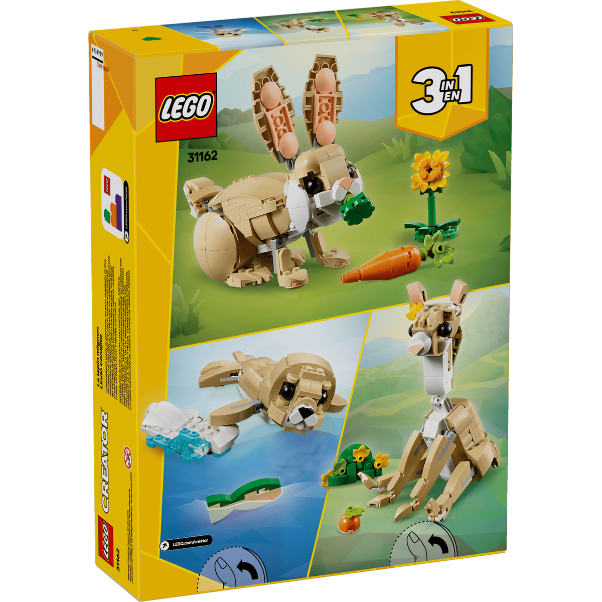 LEGO Creator 3-in-1 Cute Bunny Building Set