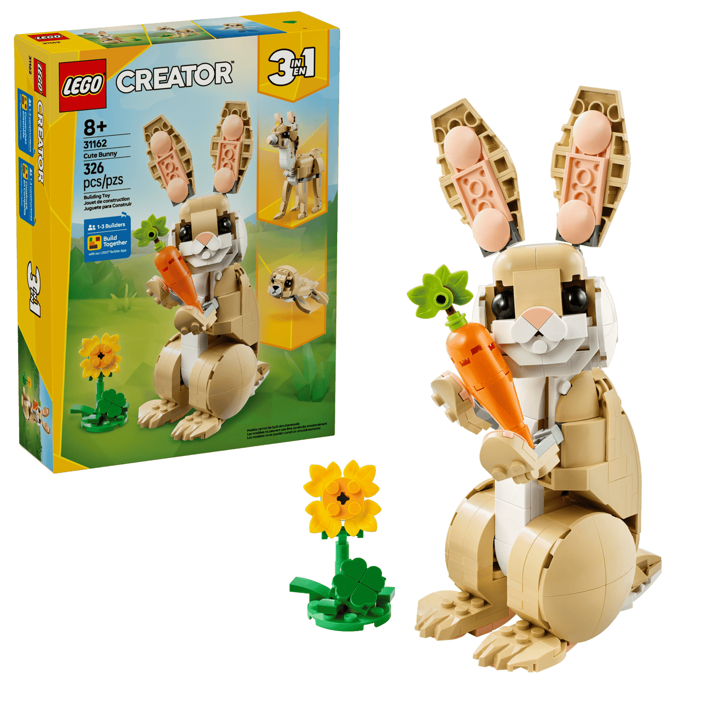 LEGO Creator 3-in-1 Cute Bunny Building Set
