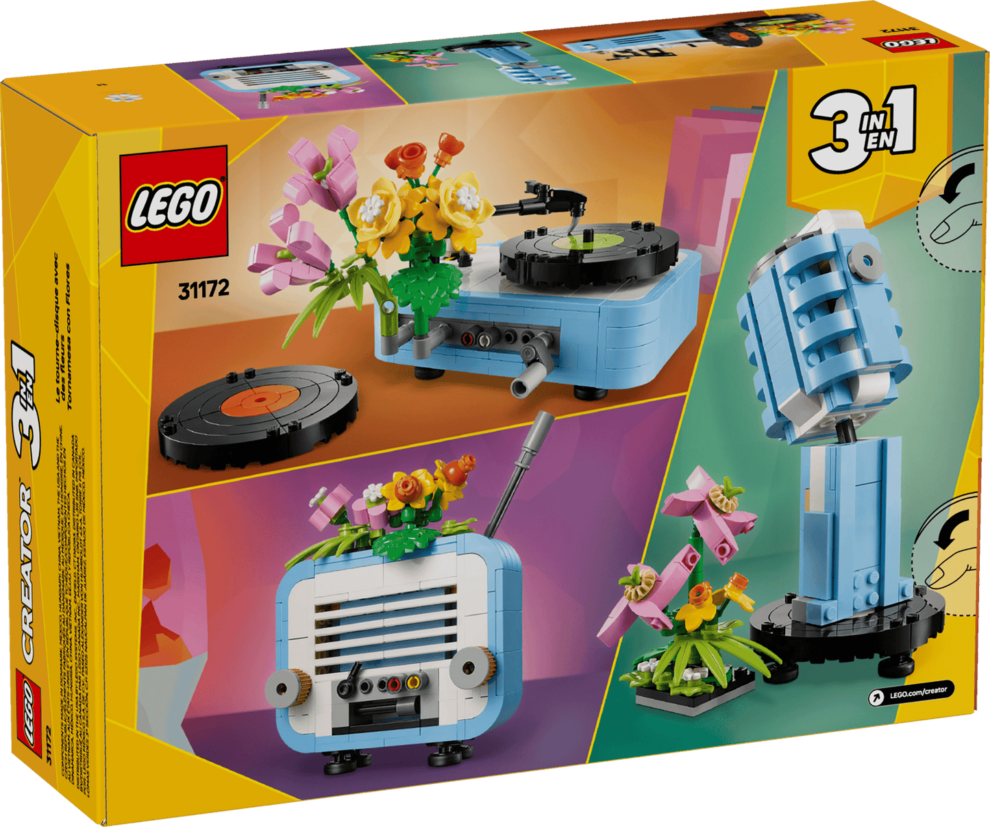 LEGO Creator 3-in-1 Record Player with Flowers Building Set