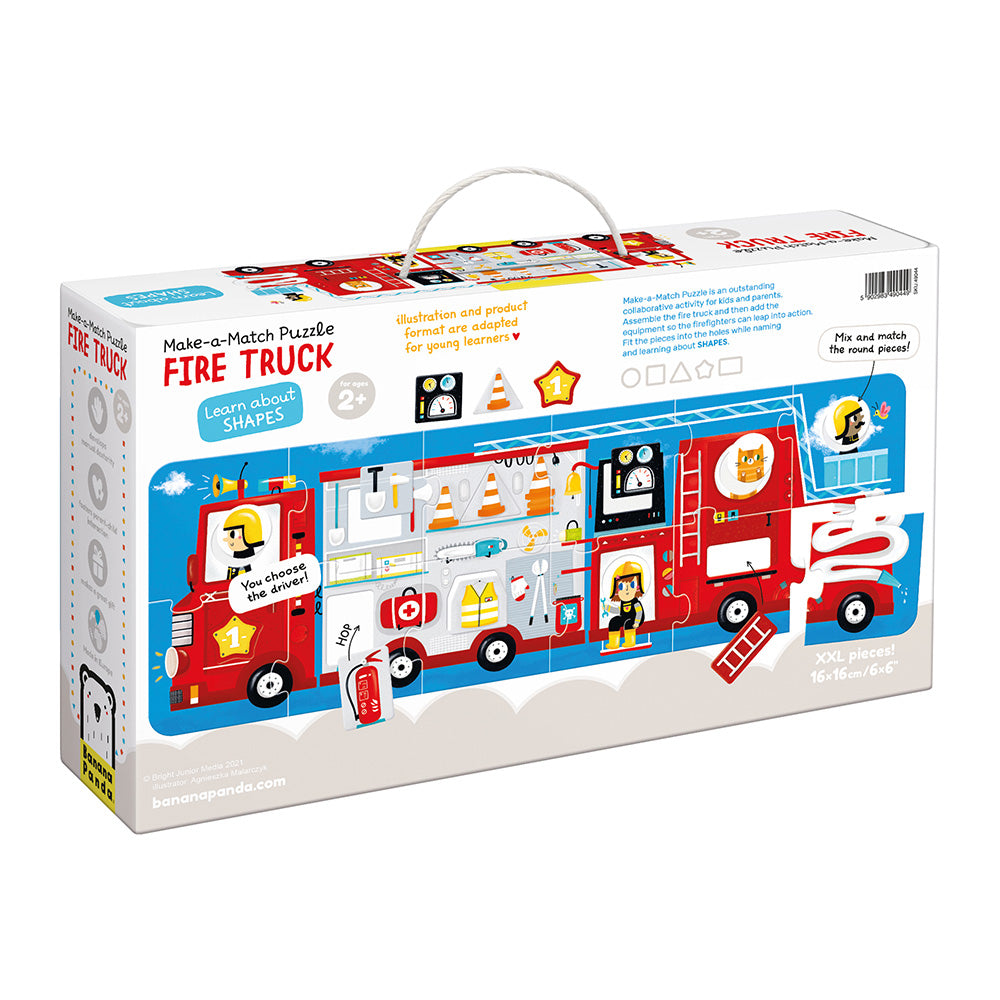 Banana Panda Make-a-Match Fire Truck Puzzle