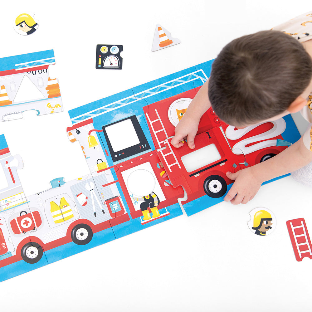 Banana Panda Make-a-Match Fire Truck Puzzle