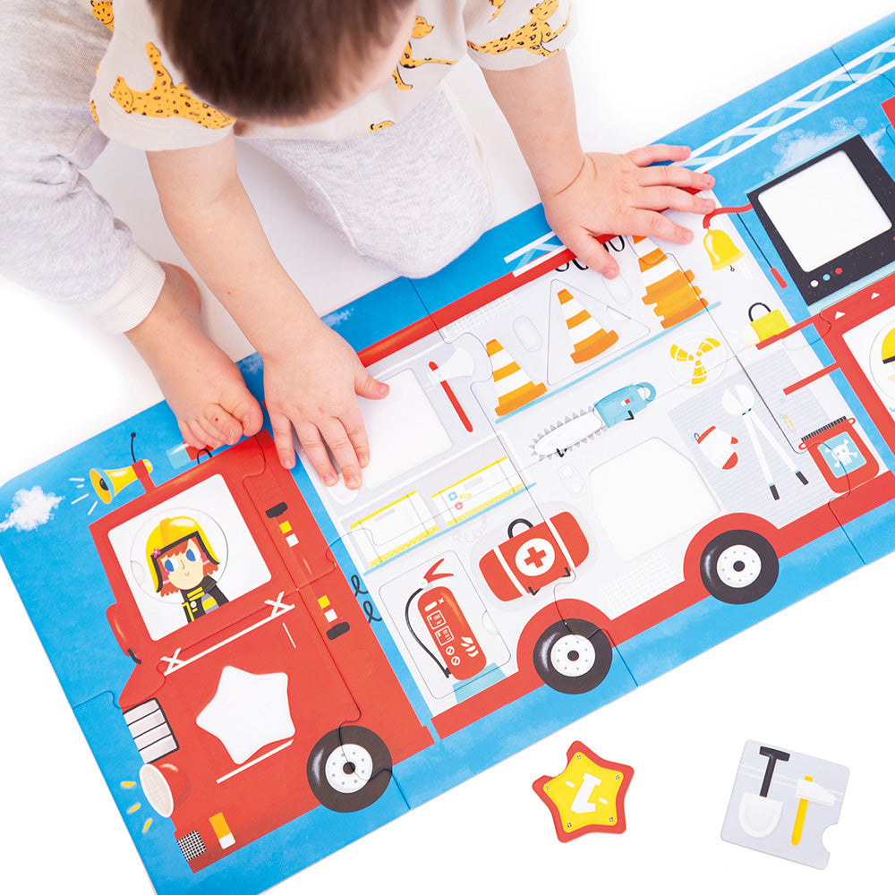 Banana Panda Make-a-Match Fire Truck Puzzle