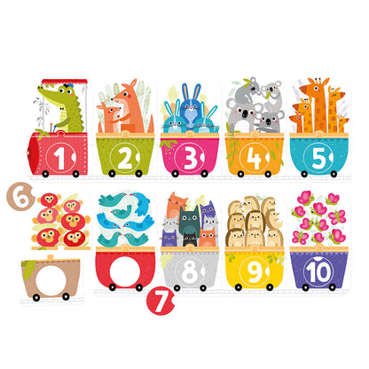 Banana Panda Make-a-Match Number Train Puzzle