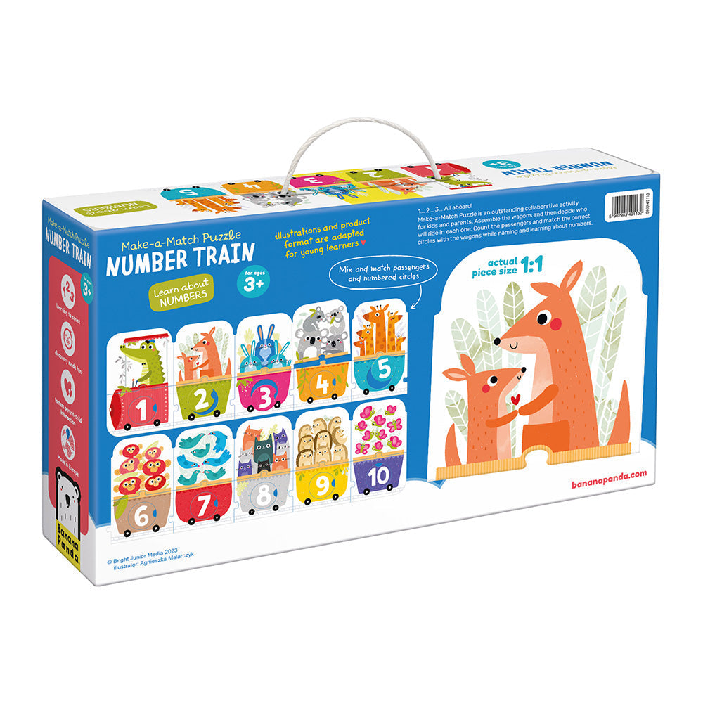 Banana Panda Make-a-Match Number Train Puzzle