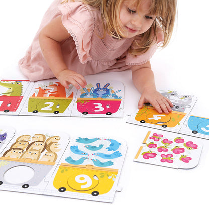 Banana Panda Make-a-Match Number Train Puzzle
