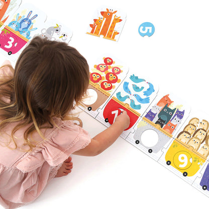 Banana Panda Make-a-Match Number Train Puzzle
