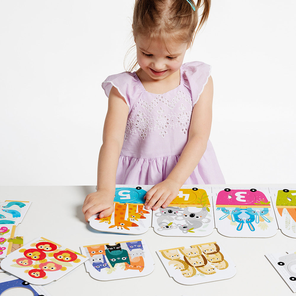 Banana Panda Make-a-Match Number Train Puzzle