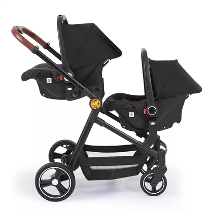 Foldable Twin Baby Stroller – Lightweight Double Seat Pushchair for Travel