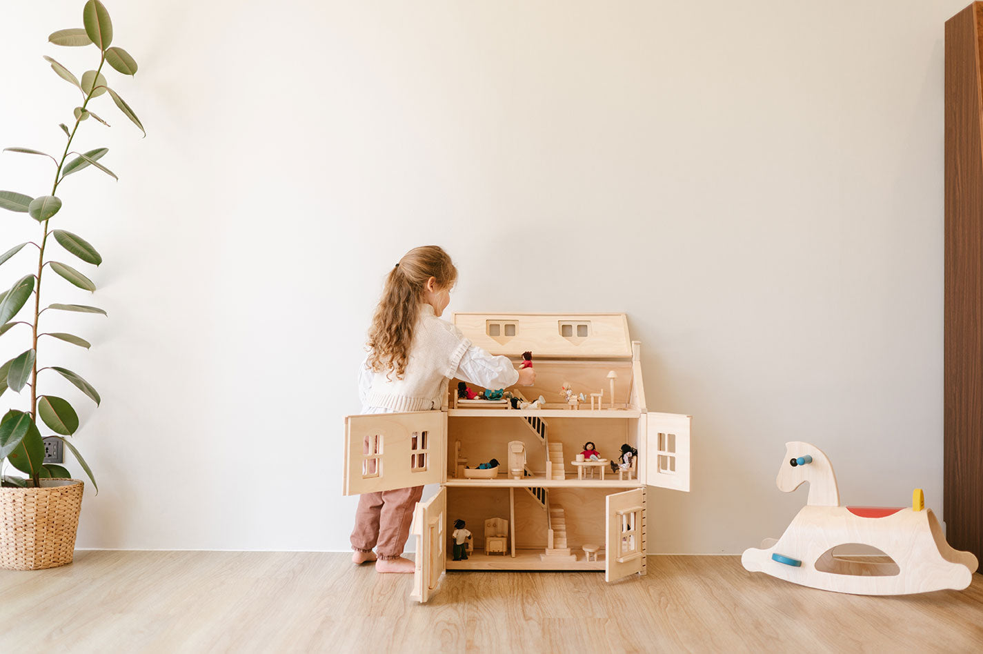 PlanToys Bedroom Classic Doll Furniture Set