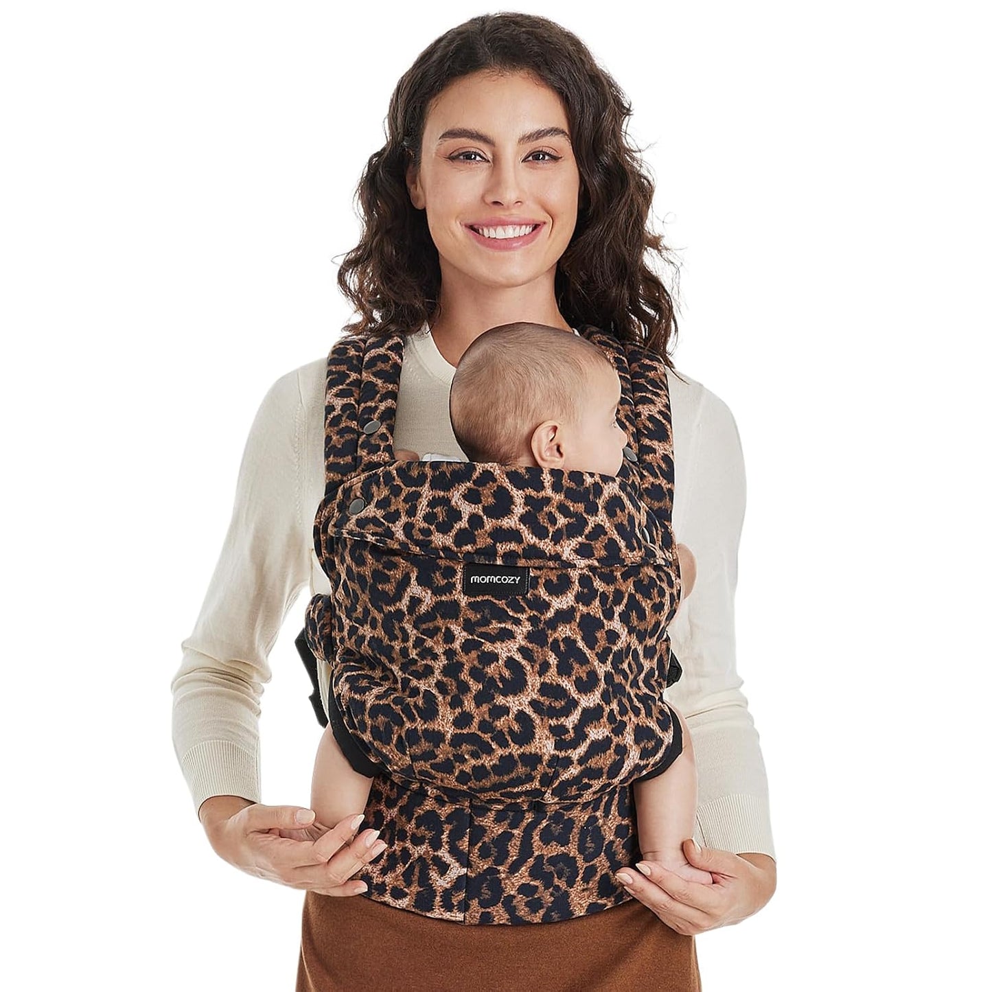 Momcozy Baby Carrier Cotton Leopard – Ergonomic & Comfortable