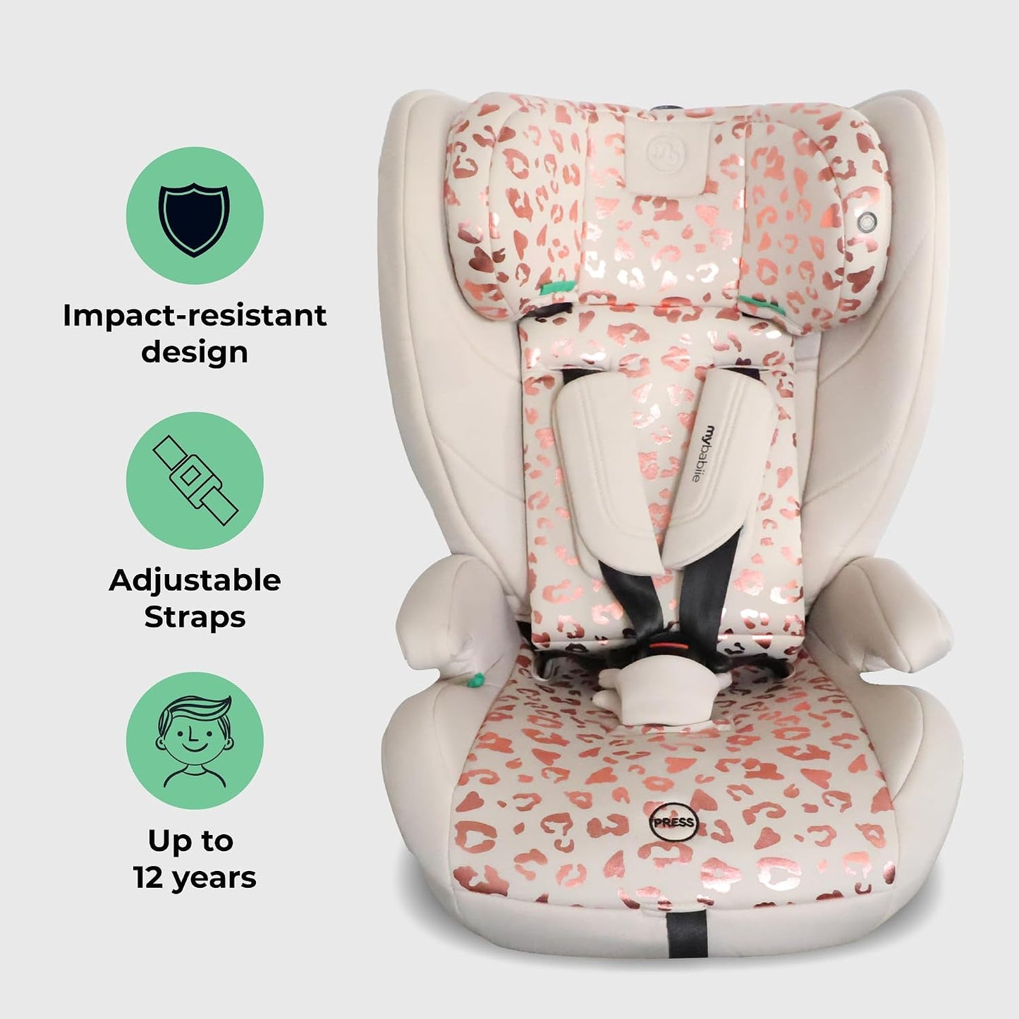 My Babiie MBCS75 i-Size Toddler Car Seat - Pink
