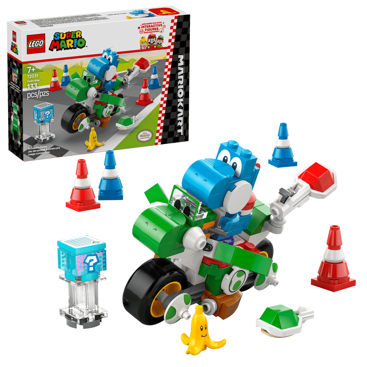 LEGO Super Mario Mario Kart Yoshi Bike Building Set