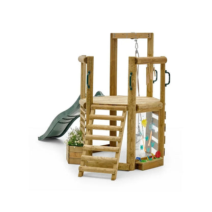 Plum Discovery Woodland Treehouse with Slide & Climbing Wall