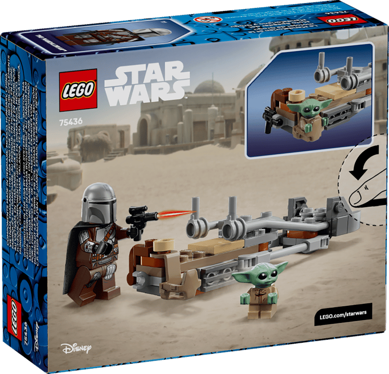 LEGO Star Wars The Mandalorian & Grogu's Speeder Bike Building Set 75436