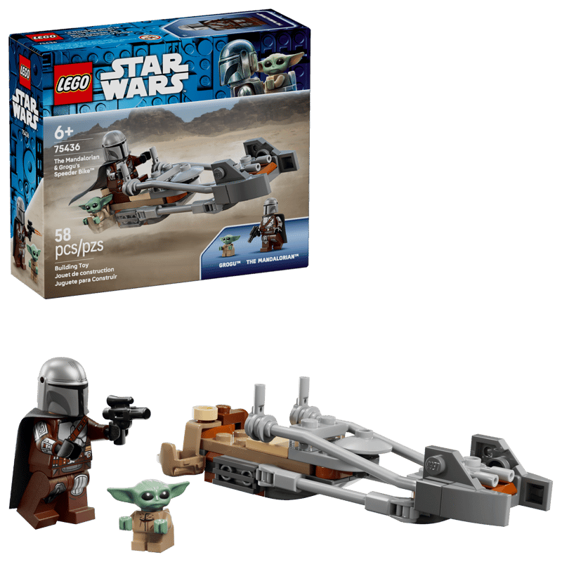 LEGO Star Wars The Mandalorian & Grogu's Speeder Bike Building Set 75436