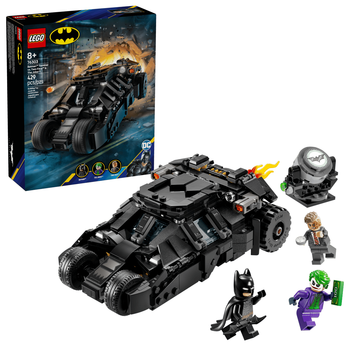 LEGO DC Batman Tumbler vs. Two-Face & The Joker Building Set 76303