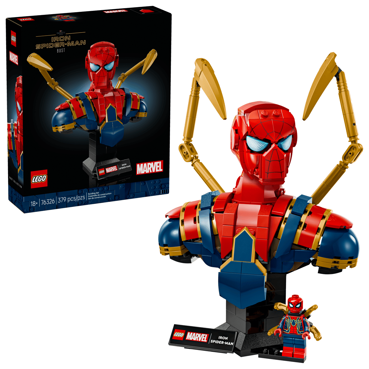 LEGO Marvel Iron Spider-Man Bust Building Set 76326