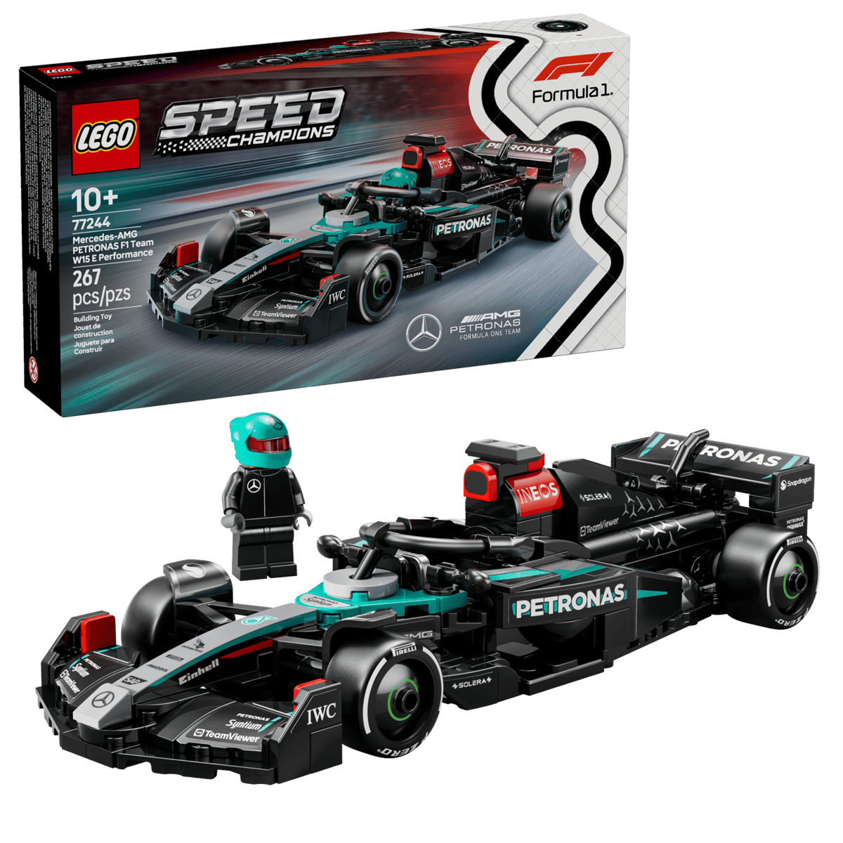 LEGO Speed Champions Mercedes-AMG F1 W15 Race Car Building Set 77244