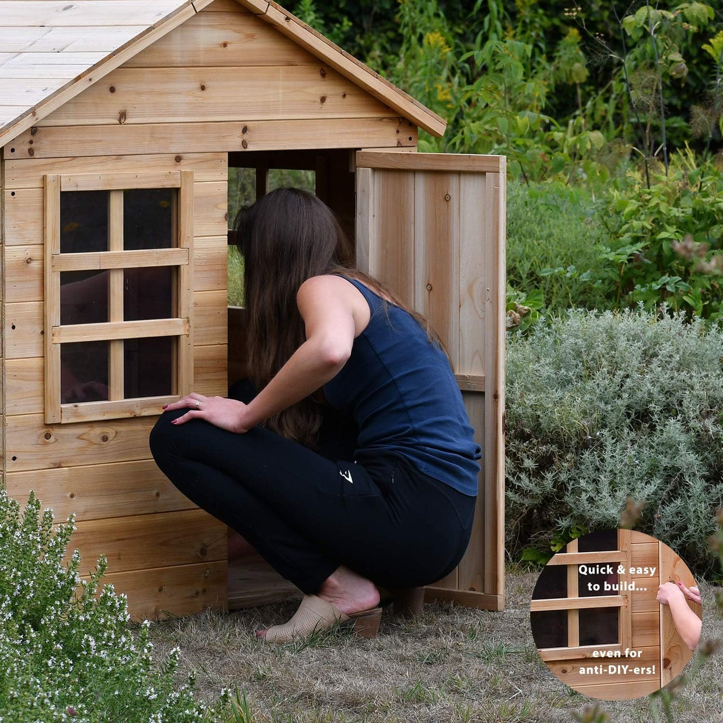 Big Game Hunters Evermeadow Wooden Kids Playhouse – Indoor & Outdoor