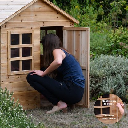 Big Game Hunters Evermeadow Wooden Kids Playhouse – Indoor & Outdoor