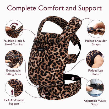 Momcozy Baby Carrier Cotton Leopard – Ergonomic & Comfortable
