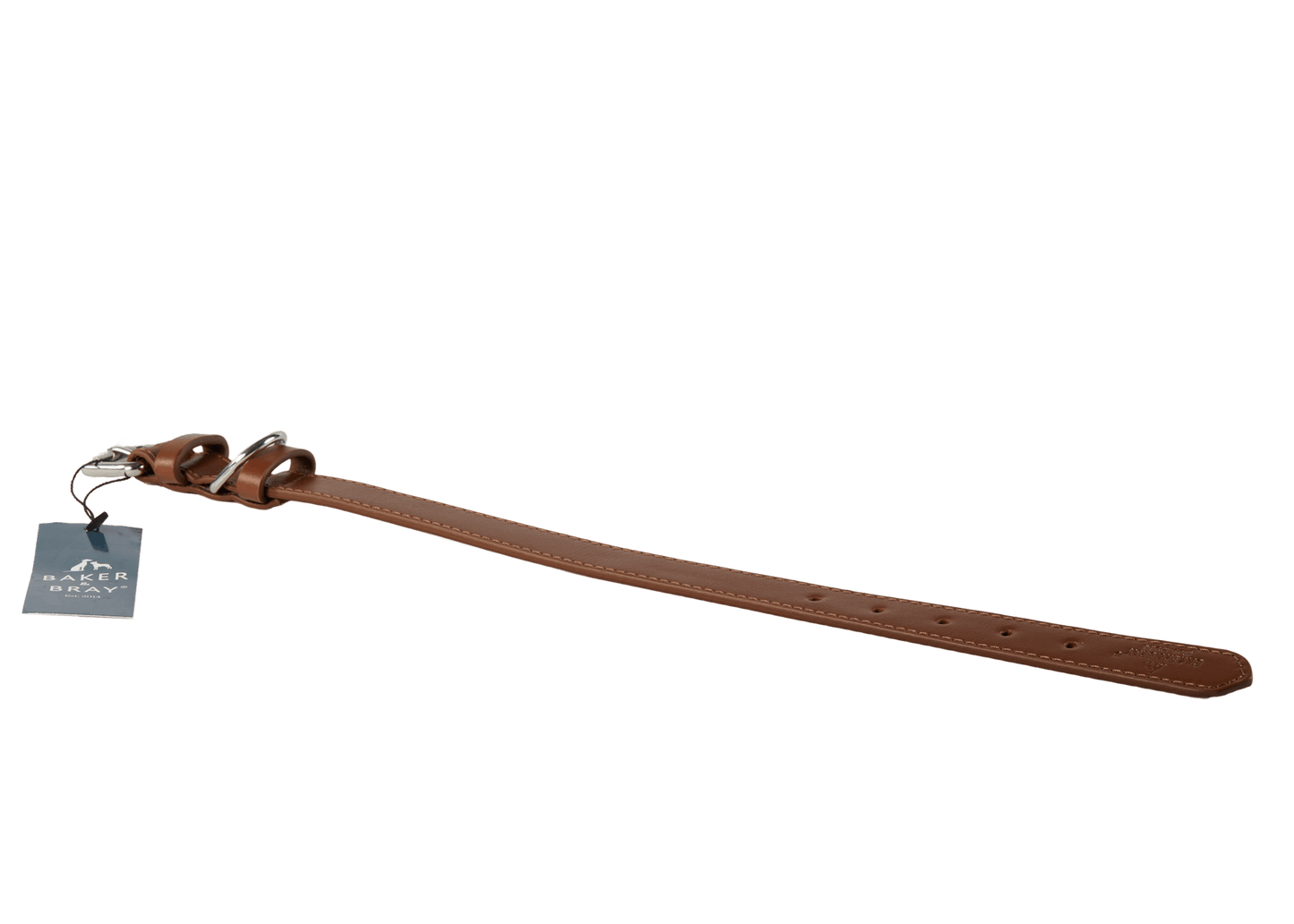 Baker & Bray Sustainable Designer Leather Dog Collar & Lead Set | Brown
