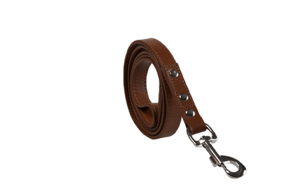 Baker & Bray Sustainable Designer Leather Dog Collar & Lead Set | Brown