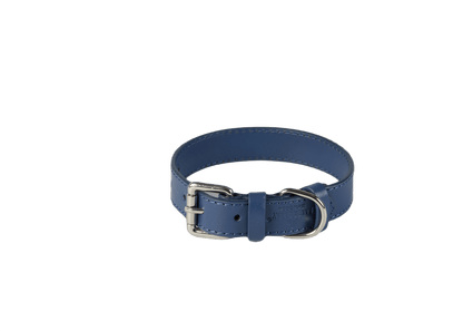 Baker & Bray Sustainable Designer Leather Dog Collar | Navy