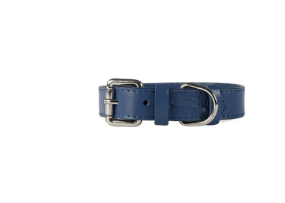 Baker & Bray Sustainable Designer Leather Dog Collar | Navy