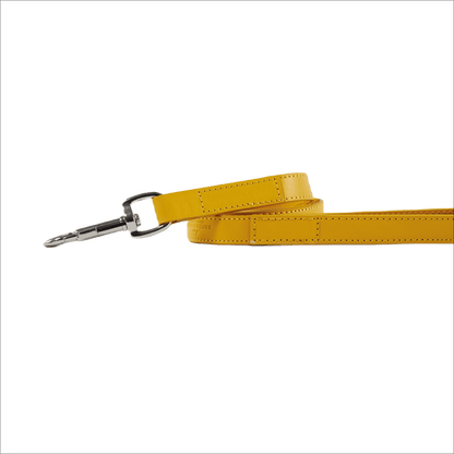 Baker & Bray Sustainable Designer Leather Dog Lead | Lemon