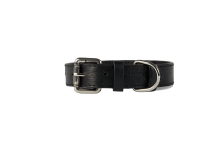 Baker & Bray Sustainable Leather Dog Collar & Lead Set | Black