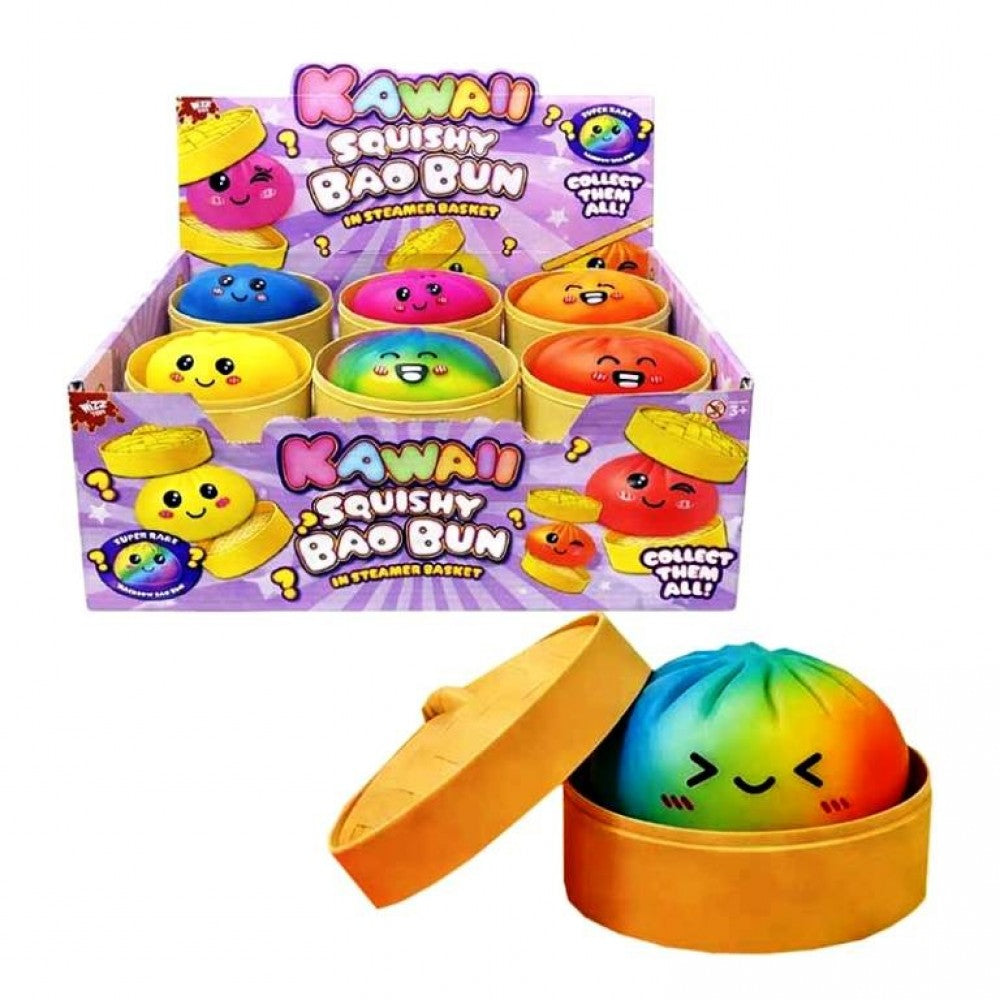 Kawaii Squishy Bao Bun in Steamer Basket