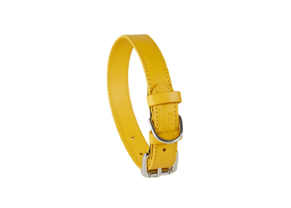 Barker & Bray Sustainable Leather Dog Collar | Lemon