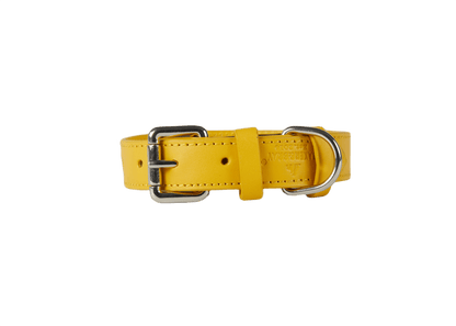 Barker & Bray Sustainable Leather Dog Collar | Lemon