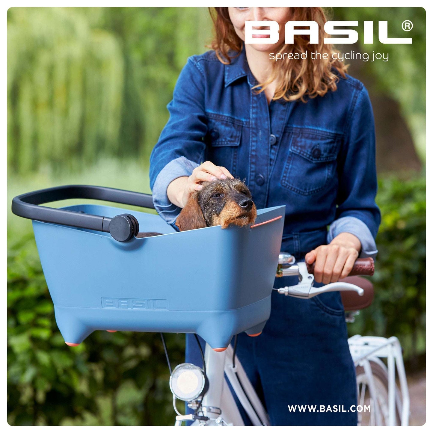 Basil Buddy KF Dog Bike Front Basket