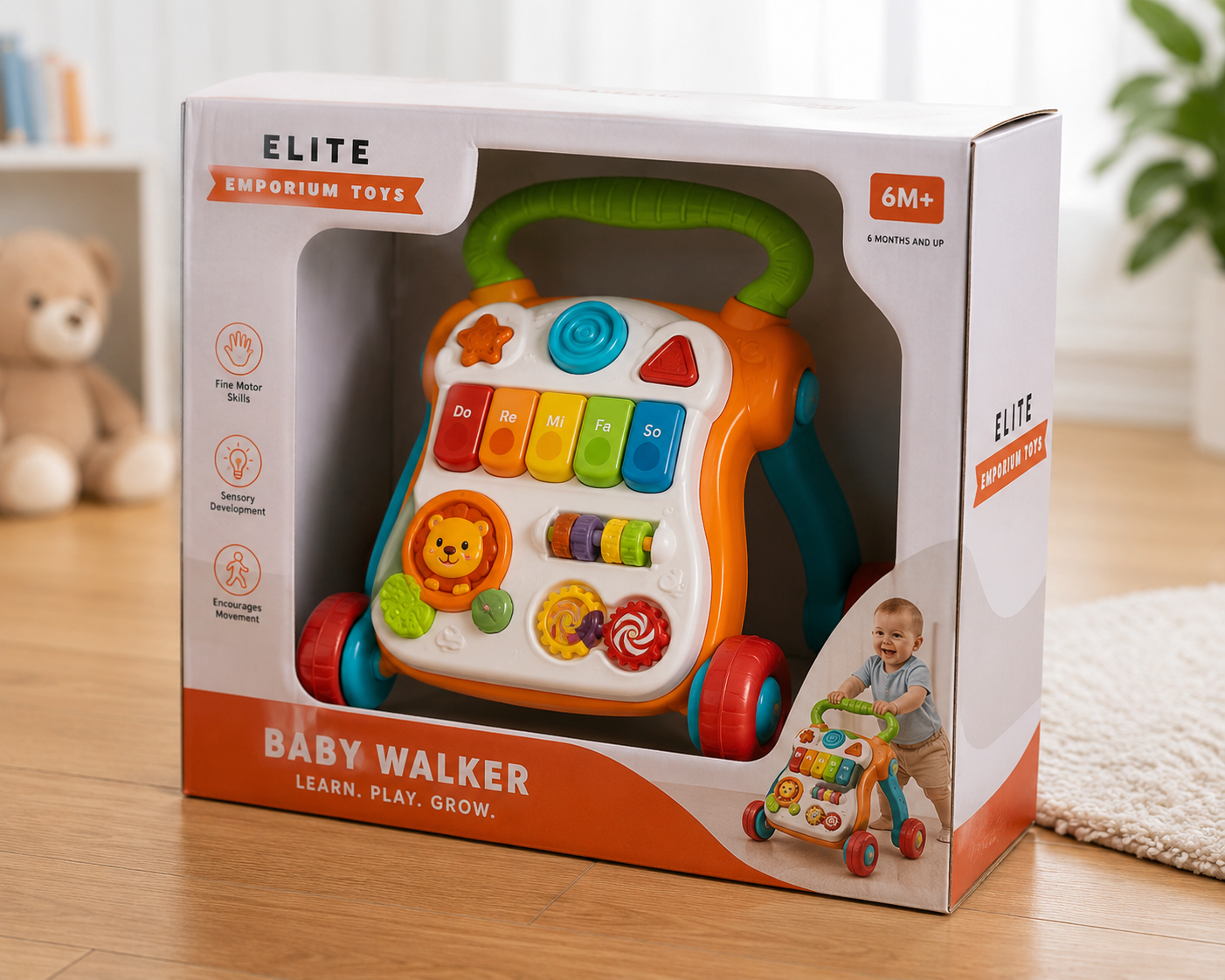 Elite Emporium Toys Baby Activity Walker with Music & Interactive Play
