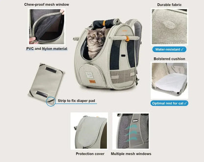 Ibiyaya Adventure Cat Carrier Backpack | Airline-Approved