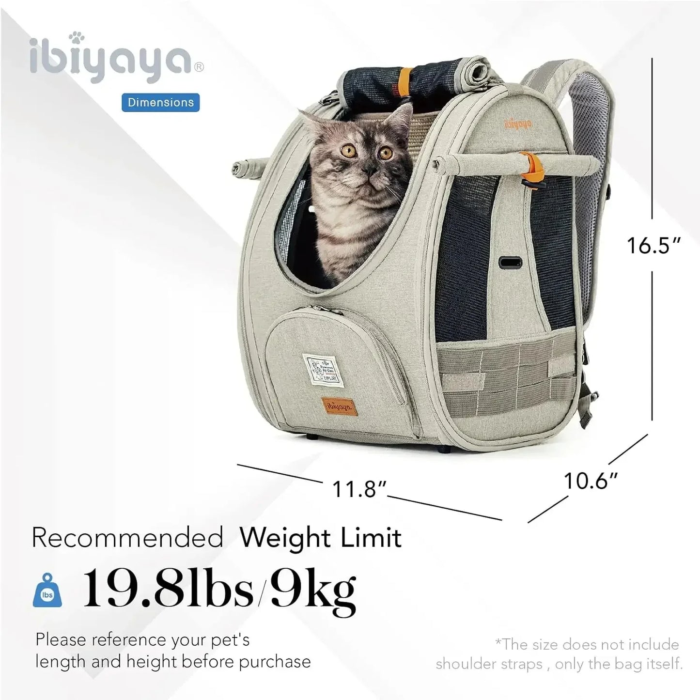 Ibiyaya Adventure Cat Carrier Backpack | Airline-Approved