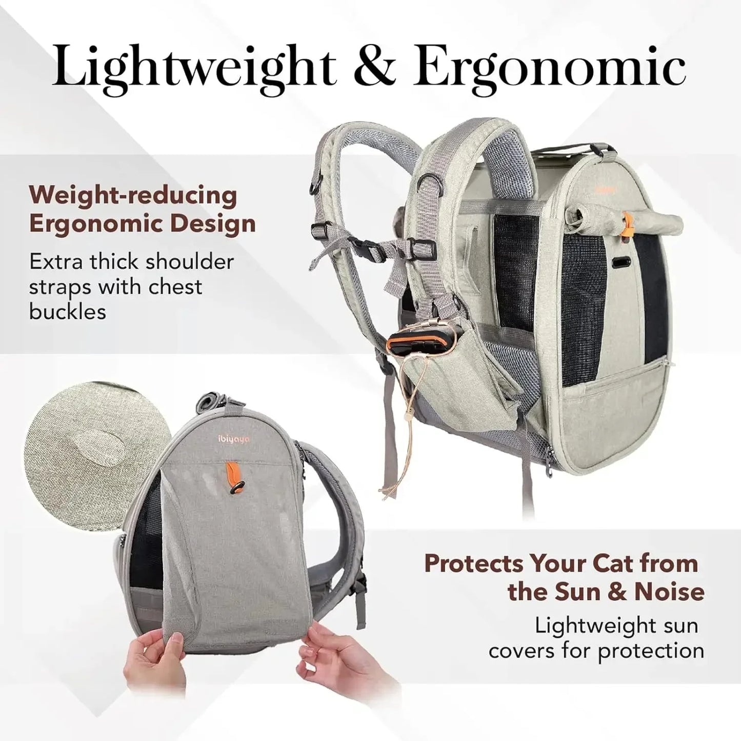 Ibiyaya Adventure Cat Carrier Backpack | Airline-Approved