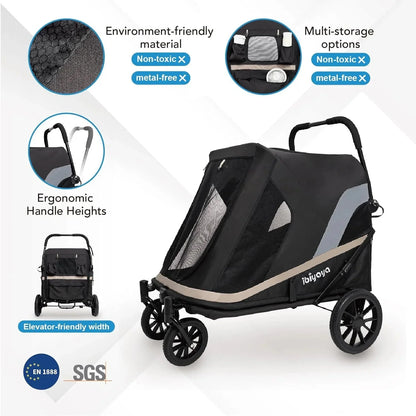 Ibiyaya Grand Cruiser Large Dog Stroller | + Included Supportive Cushion