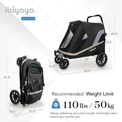 Ibiyaya Grand Cruiser Large Dog Stroller | + Included Supportive Cushion